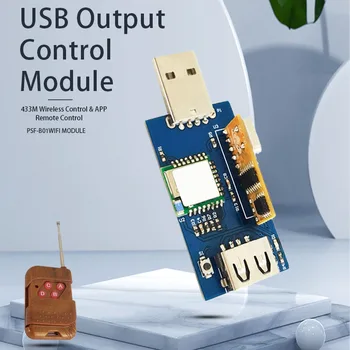 Nuotolinis USB jungiklis Mobiliojo telefono APP valdymas / 433M nuotolinio valdymo pultas 2.4G WiFi su USB duomenų perdavimu