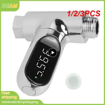 1/2/3PCS Dušo termometras Dušo vonios maišytuvas LED skaitmeninis dušo termometras be akumuliatoriaus matomas tikslus realaus laiko vanduo