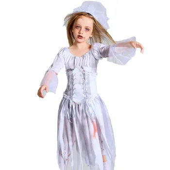 Merginos Helovinas Kruvinas lavonas Nuotakos kostiumai Vaikai Vaikai Vaikščiojantys negyvi Zombiai Cosplay Karnavalas Purimas Vaidmenų žaidimas Šou Vakarėlio suknelė