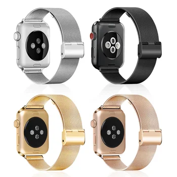 40mm 41mm 44mm 45mm Fashion Milanese Apple Watch Band Metal Pynimo laikrodžio juosta, skirta serijai 1/2/3/4/5/6/7/8/SE