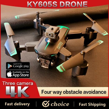 KY605s/S6 Drono kliūčių vengimas 4K HD aerofotografavimas Ilgo nuotolio keturių ašių orlaivio nuotolinio valdymo orlaivio žaislas