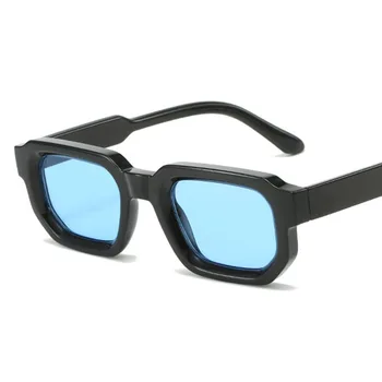 YOOSKE Retro Kvadratiniai akiniai nuo saulės Moterys Vyrai Prabangus prekės ženklas Dizaineris Maži akiniai nuo saulės Moteriški sutirštinto rėmo akiniai Atspalviai UV400