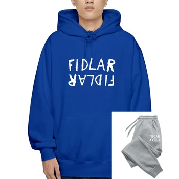 Fidlar Vyrų apverstas logotipas SweaHoody džemperis su gobtuvu Juodos sporto salės Autumnness SweaHoody Džemperis su gobtuvu