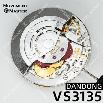 Dandong fabrik vsf 3135 automatisches new china movement mechanisches werk blaues ausgleichs rad uhrwerk vs 3135 saubere fabrik