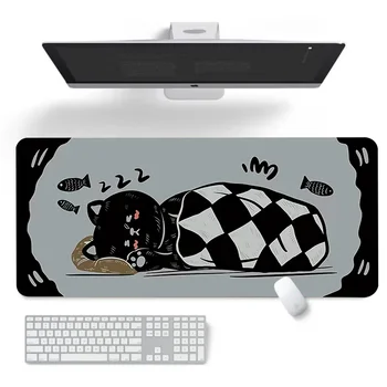 Pelės kilimas Mielas animacinis filmas Kačių stalo kilimėlis Klaviatūra Žaidimų kilimėliai Stalas Xxl Pelės kilimėlis Žaidėjas Išplėstinis bloknotas Kompiuterio stalai Playmat Pagalvėlės