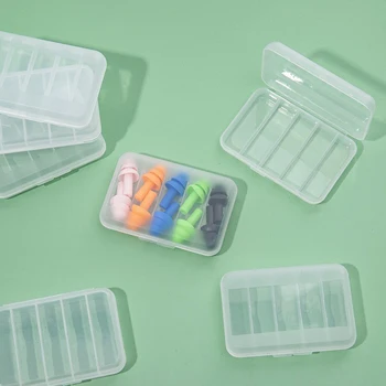 5Vnt 5 lizdai daiktadėžė Mini plastikinė dėžutė pakavimo dėžutė Daiktadėžė Dulkėms atsparus patvarus stiprus papuošalų ausų kištukų tabletes Laikymo dėžutės