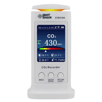 SMART SENSOR ST8310A anglies dioksido testeris Savirašis Kokybės detektorius Temperatūros drėgmės monitorius CO2 wifi ryšio detektorius