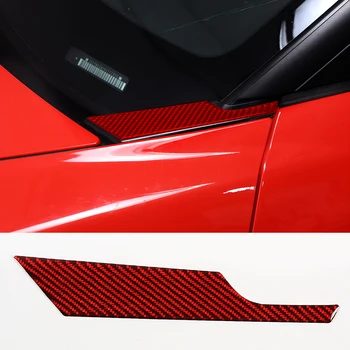 skirta Chevrolet Corvette C6 2005-2013 Soft Carbon Fiber Car Hood Trikampės plokštės lipdukas Automobilio išorės apdailos priedai