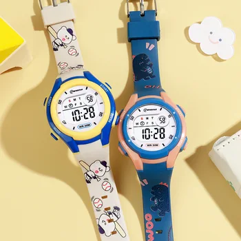 UTHAI GB01 Studentų vaikų laikrodis Mergaičių paprastas spausdinimas Sportinis vandeniui atsparus žadintuvas Vaikiški elektroniniai laikrodžiai