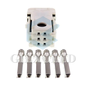 2 rinkiniai 6 kontaktų baltas automatiškai neuždarytas adapteris 185311-1 953381-1 953382-2 0.6 serijos miniatiūrinė vielos lizdo elektros jungtis