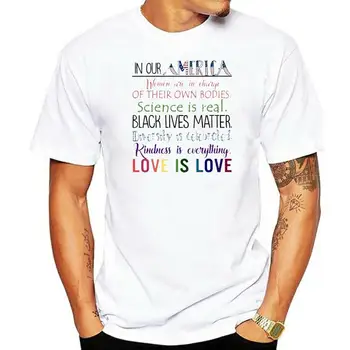 Vyriški marškinėliai mūsų Amerikoje moteris yra atsakinga už savo kūnus Black Lives Matter Love Is Love Women marškinėliai