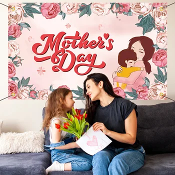 Motinos dienos tema Priekinės durys Pakabinamos vėliavos tema Vakarėlis Sieninė reklamjuostė Motinos dienos dovana