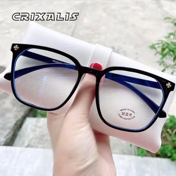 Fashion Anti Blue Light Blocking Glasses Women 2023 Square Fake Spectacle Optical Frame Men Computer Eyeglasses Female UV400