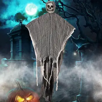 Helovino kabantys vaiduoklių kaukolės pakabukai Helovino vakarėliui Namai Vidaus lauko durų dekoravimas Vaiduoklių namų baras Siaubas Pro N9y7