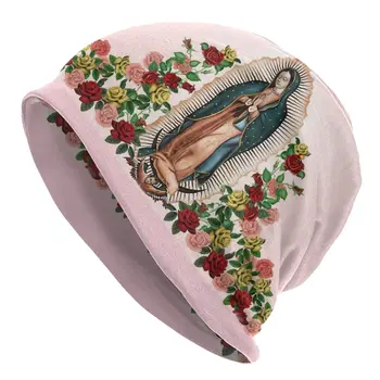 Our Lady Of Guadalupe Skullies Beanies Caps Unisex Winter Warm Knitted Hat Women Men Fashion Adult Bonnet Hats Outdoor Ski Cap