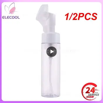 1/2PCS putplasčio buteliukas Veido valymo putų skystis su valymo šepetėliu Plastikinis veido valymo buteliukas skaidrus