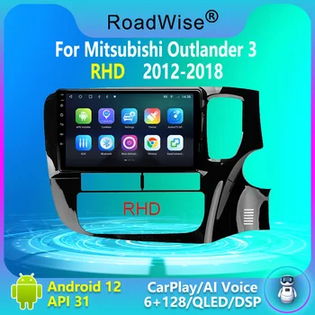 8+256 Android 12 automobilių radijas Carplay Multimedia skirtas Mitsubishi Outlander 3 III RHD GF0W GG0W 2012 - 2018 4G Wifi GPS DVD Autoradio