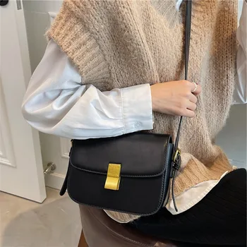 Toptrends Classic Box Small Shoulder Bags for Women 2023 New Trend Luxury Designer Flap Crossbody Bag PU Leather Ladies rankinės