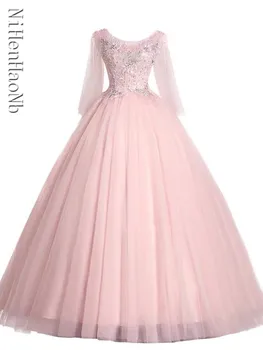 Merginos Quinceanera suknelės 2023 Naujos mados gėlės Moteriški chalatai Vakarėlių suknelė Ball Gown