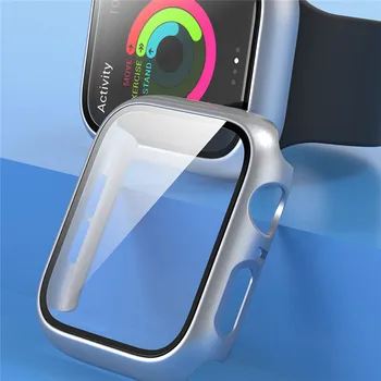 Smūgiams atsparus laikrodžio apsauginis dėklas su grūdintos plėvelės ekrano apsauga Matinis apvalkalas, skirtas Apple Watch 1/2/3 38MM 42MM laikrodis