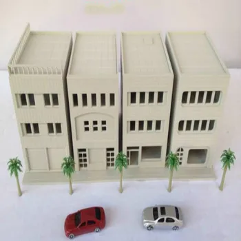 4vnt/lot N 1:150 mastelio architektūros modelio pastatas su palme ir automobiliu