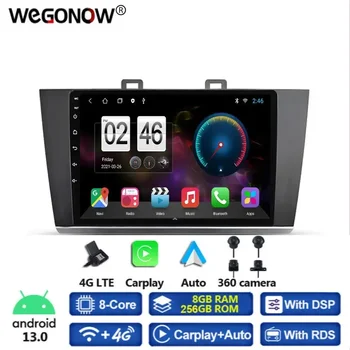 360 Panoraminė kamera Carplay 8G+256G Android 13 automobilių DVD grotuvas GPS WIFI Bluetooth RDS radijas Subaru Outback Legacy 2015-2018