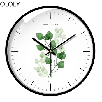 Nordic Creative Sieninis sieninis laikrodis Metalinė svetainė Sieninis laikrodis Namų dekoras Sieninis laikrodis Modernaus dizaino skaitmeniniai laikrodžiai Sodybos dekoras Balta