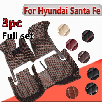 odiniai automobilių grindų kilimėliai Hyundai Santa Fe DM NC 2013 ~ 2018 7 vietų vandeniui atsparūs įklotai Automobilių kilimėlis Kilimas Tapetes Para Automobilių aksesuarai
