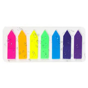Lipnios etiketės Paprastos ir praktiškos fluorescencinių spalvų juostų lipdukai Vandeniui atsparūs rašomi lipni lapeliai puslapių žymėjimui ir