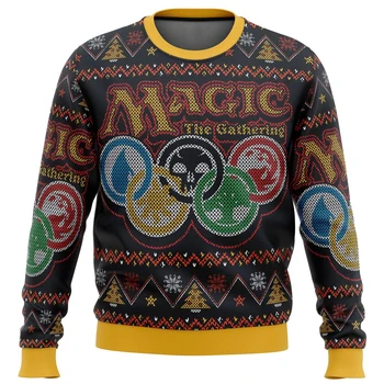 Magic The Gathering Ugly Christmas Sweater Gift Auntus Pullover Men 3D džemperis ir Top Autumn And Winter Clothi