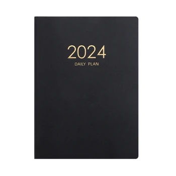 2024 Planuokite užrašų knygelių kalendorių Sutirštintas dienos planas Užrašų knygelė Savaitinis sąsiuvinis Biuro mokykliniai reikmenys