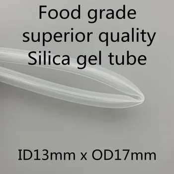 1Metrinis silikoninis vamzdelis ID 13mm x OD 17mm Maistinis lankstus gėrimas Plomberie vamzdžio atsparumas temperatūrai Netoksiškas skaidrus vamzdis