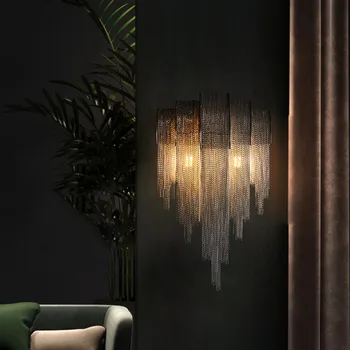 Nauji produktai Led Puokštė Sidabras Prabangus meno dekoravimas Svetainė Miegamasis Viešbutis Aukštos kokybės patalpų sieninis šviestuvas