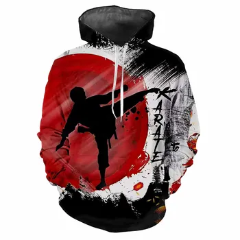 Taekwondo Printed Street Fashion Martial Arts Personalizuotos vyrų ir moterų minkšto sporto treniruotės Fashion Street Hip Hop Hoodie