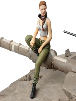 1/16 120mm Moteris Tanko įgula NETURI TANKO žaislas Dervos modelis Miniatiūrinės dervos figūra Nedažytas