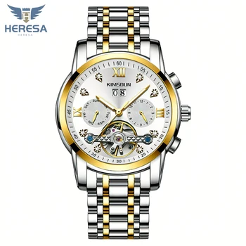 HERESA vyriškų laikrodžių prekės ženklas Originali sportinė mašina Vyriški laikrodžiai visiškai plieniniai vandeniui atsparūs chronografiniai rankiniai laikrodžiai Vyrai Relogio Masculino