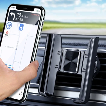 Automobilinis telefono laikiklis 360° sukimosi stovas mobiliajam telefonui Universalus gravitacijos automatinis telefono laikiklis automobilyje Oro išleidimo spaustukas GPS palaikymas