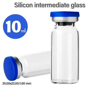stikliniai buteliukai sterilūs buteliukai su savaime gyjančia injekcine anga, su aliuminio plastikiniu dangteliu, sandariais tuščiais buteliukais (10ML 12PCS)