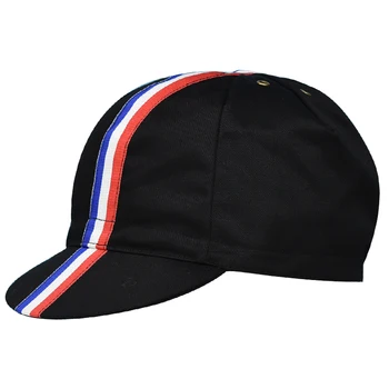 Medvilnė Twill Juoda Prancūzija Dviračių kepurės Galvos dėvėjimo dviračio kepurė vienas dydis tinka labiausiai
