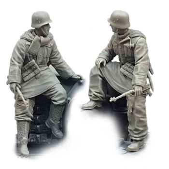 1/35 Dervos kareivio modelio konstravimo rinkinys Istorinis karinis hobis Miniatiūrinis Diorama žaislinis kareivis 2 figūrėlės nesurinktos ir nedažytos