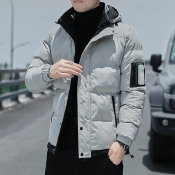 2023 Naujas ruduo Vyriškas laisvalaikio medvilninis paltas su gobtuvu Mados tendencija ilgomis rankovėmis medvilninis paltas Patogus ir šiltas paltas