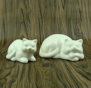 Porceliano kačiukų figūrėlės Dekoratyvinė buitinė keramika Kitty miniatiūros Rankdarbiai Dovanų puošmenos Baldai