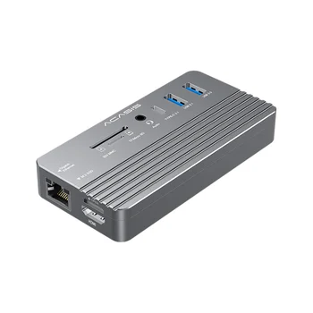 ACASIS C tipo HUB 10 in 1 prijungimo stotis, skirta M.2 NVME ir SATA NGFF SSD su HDMI suderinamu palaikymu 8 TB, skirta Windows / MAC / IPAD