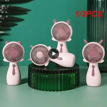 1/2PCS Nešiojamas aukštos kokybės mini ventiliatorius mažas kišeninis ventiliatorius vasaros rankinis ventiliatorius studentų darbalaukio animacinių filmų gerbėjui Rankinis