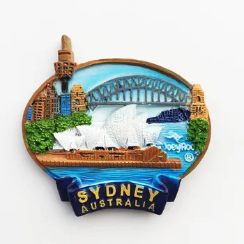 Šaldytuvo magnetas Australija Sidnėjus Orientyras Dekoravimo derva Šaldytuvas Magnetas Turizmas Suvenyras Žinutė Rašyti