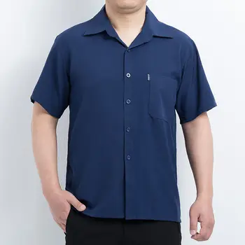 Marškiniai trumpomis rankovėmis Vyrai Vasariniai aukštos kokybės dalykiniai marškiniai Laisvi didelio dydžio laisvalaikio reguliariai kvėpuojantys kišeniniai marškiniai