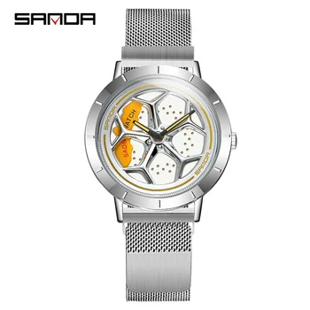 SANDA Populiari mada ir personalizuotas vyriškas laikrodis Kūrybingas studentų sportinis laikrodis grosses montres hommes