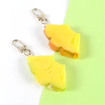Ananasų skiltelė Raktų pakabukas Kūrybinis mados modeliavimas Vaisių maisto modelis Automobilio telefono krepšys Pakabuko papuošalai Dovanų niekučiai Llaveros
