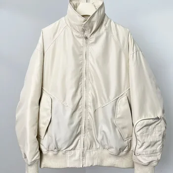 2023ss Fashion Pocket Pilot Jacket Down Coat Vintage Cropped Casual Jacket Warm Street Wear Clothes Techwear Vyriški drabužiai
