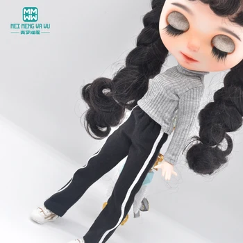 2021 NAUJA Blyth Doll drabužiai Azone OB22 OB24 lėlių aksesuarai Madingas megztinis su vėžliu, sportinės kelnės, batai